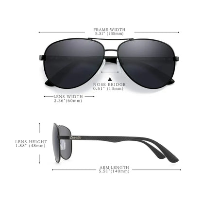 Carbon Pilot Sunglasses – Argent