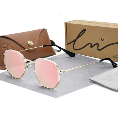 Huxley Polarized Hexagon Sunglasses – Dusk