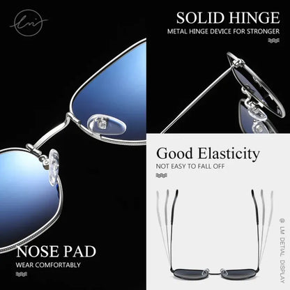 Huxley Polarized Hexagon Sunglasses – Marine