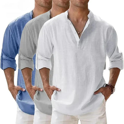 Hamptons Linen Henley Shirt