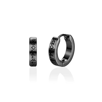 Rune Stainless Hoop Earrings