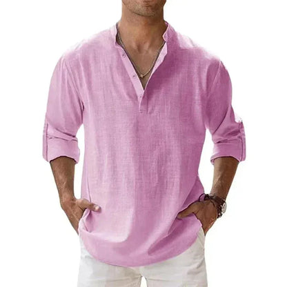 Hamptons Linen Henley Shirt