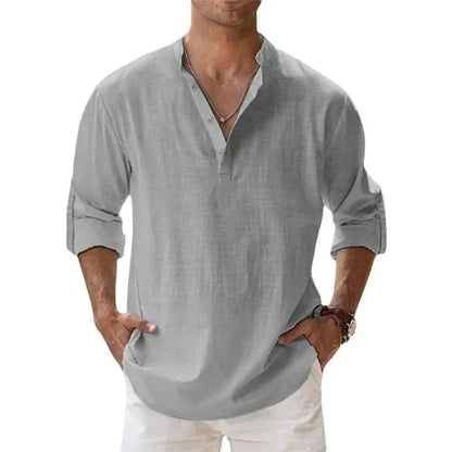 Hamptons Linen Henley Shirt