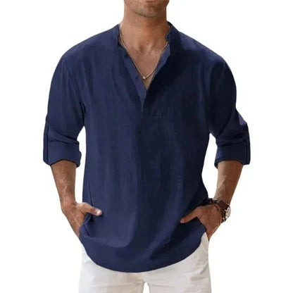 Hamptons Linen Henley Shirt