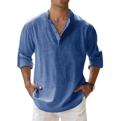 Hamptons Linen Henley Shirt