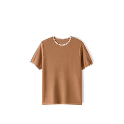 Mulberry Silk Knit T-Shirt