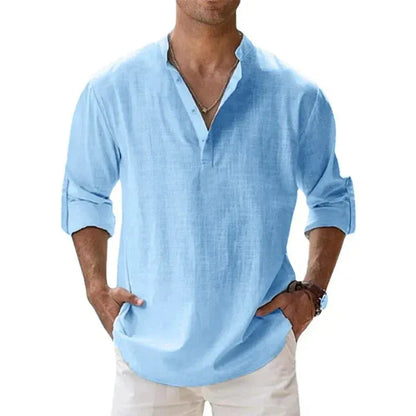 Hamptons Linen Henley Shirt