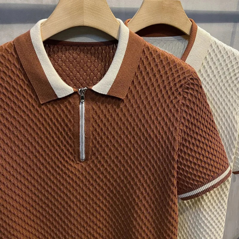 ヴェルチェッリ ジャカード ポロシャツ