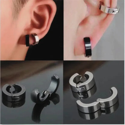 Axis Stainless Cuff Earrings