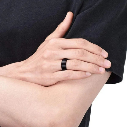 Obsidian Stainless Ring