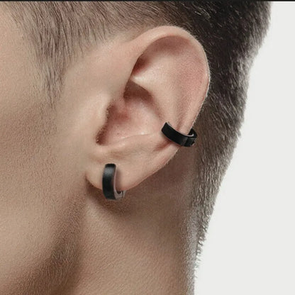 Axis Stainless Cuff Earrings