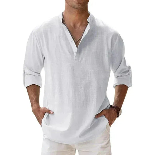 Hamptons Linen Henley Shirt