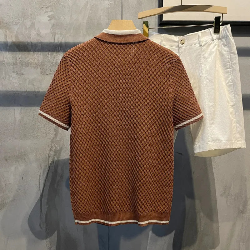 ヴェルチェッリ ジャカード ポロシャツ