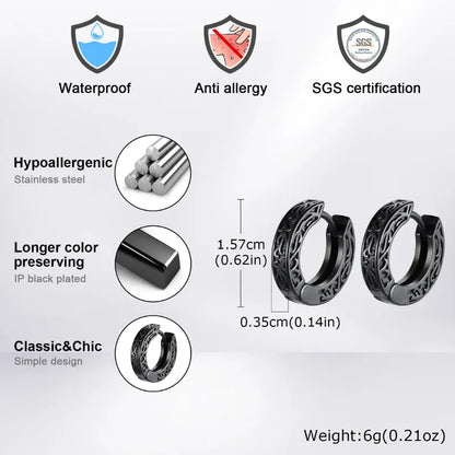 Halo Stainless Hoop Earrings